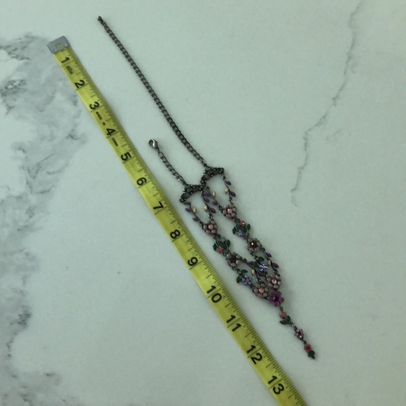 Floral rhinestone choker - Picture 13 of 16